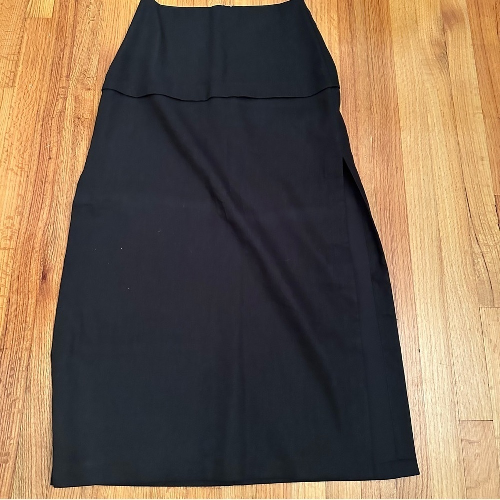 DISSH Black Tailored Skirt SLITS in both side Size 6 (#4)